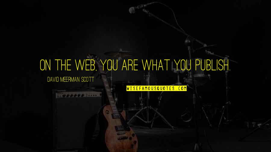 Elttaes Quotes By David Meerman Scott: On the web, you are what you publish.