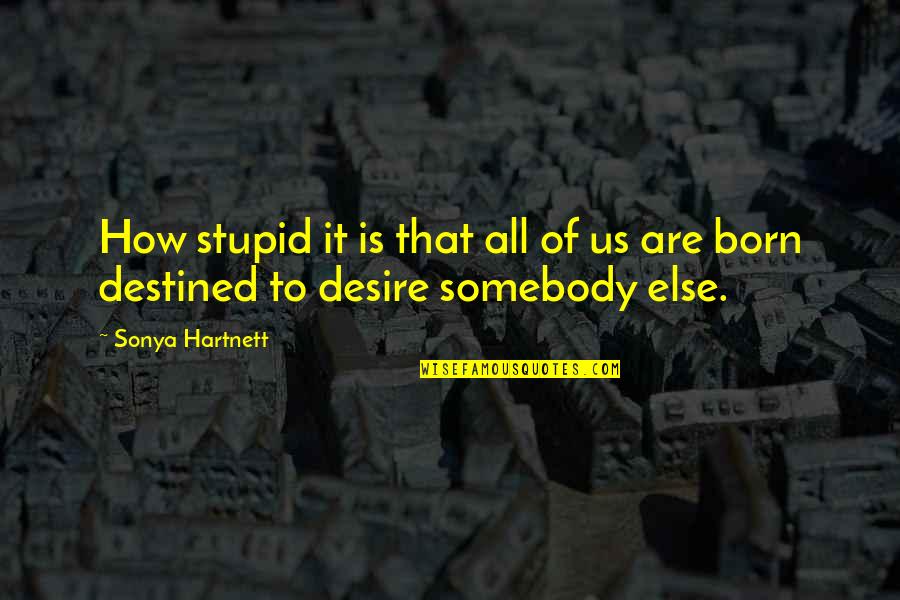 Elusioned Quotes By Sonya Hartnett: How stupid it is that all of us