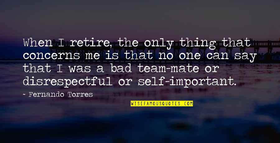 Elvn Words Quotes By Fernando Torres: When I retire, the only thing that concerns Elvn Words Quotes By Fernando Torres: When I retire, the only thing that concerns