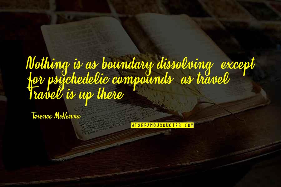 Elzee Quotes By Terence McKenna: Nothing is as boundary dissolving, except for psychedelic Elzee Quotes By Terence McKenna: Nothing is as boundary dissolving, except for psychedelic