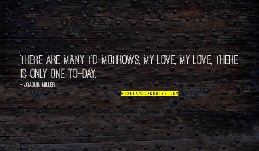 Email Daily Quotes By Joaquin Miller: There are many To-morrows, my Love, my Love,