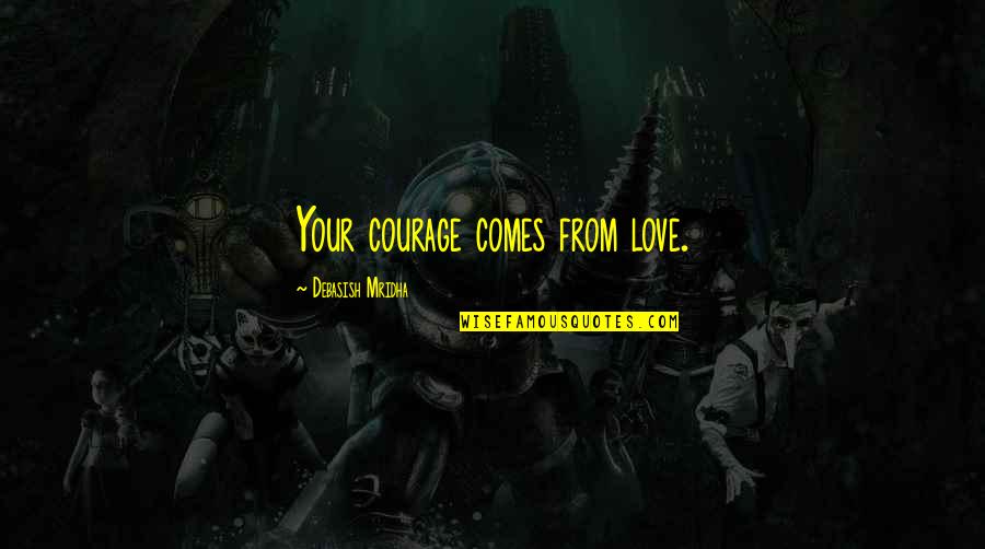 Emanuel Lasker Quotes By Debasish Mridha: Your courage comes from love.