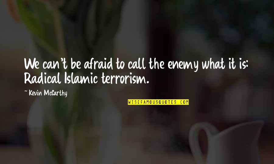 Emanuil Catelli Quotes By Kevin McCarthy: We can't be afraid to call the enemy