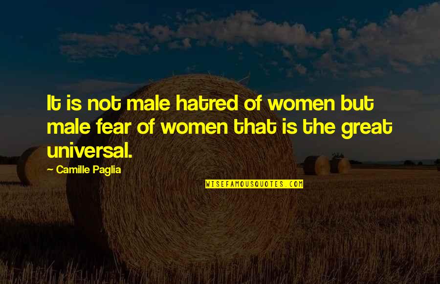 Embankments Quotes By Camille Paglia: It is not male hatred of women but