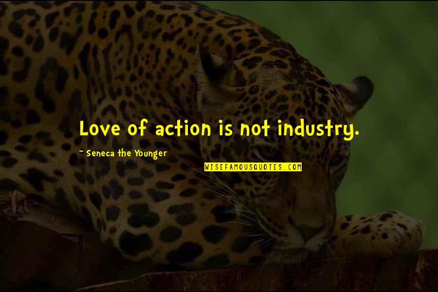 Embarrasses Spell Quotes By Seneca The Younger: Love of action is not industry.