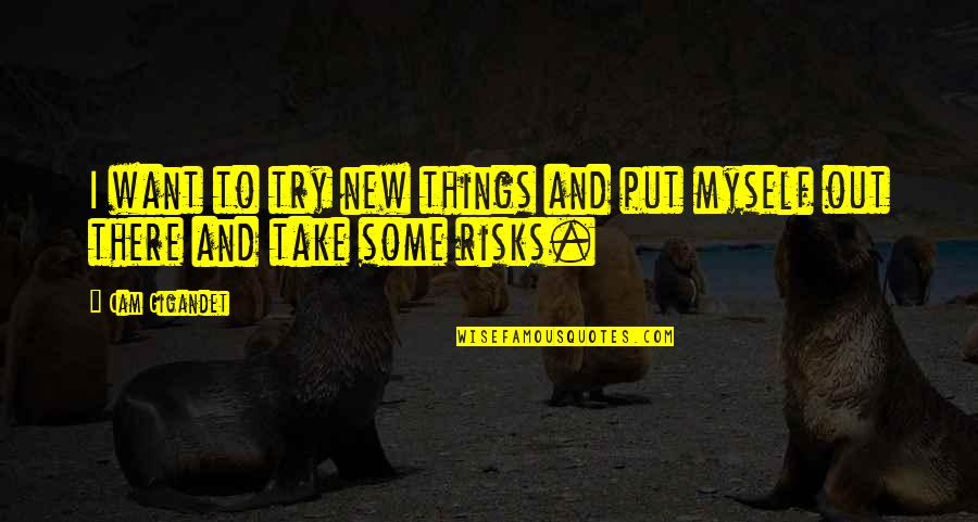 Embellishments Synonym Quotes By Cam Gigandet: I want to try new things and put