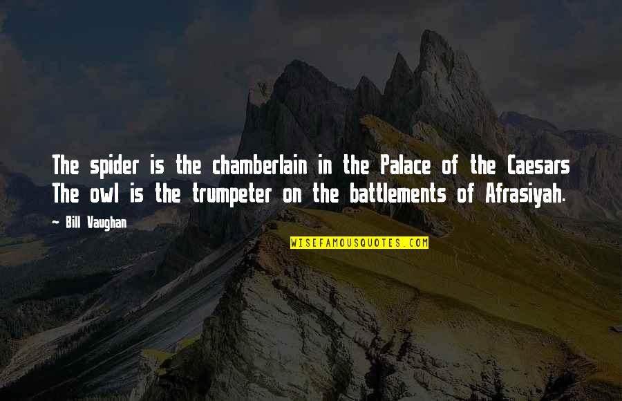 Embotada Quotes By Bill Vaughan: The spider is the chamberlain in the Palace Embotada Quotes By Bill Vaughan: The spider is the chamberlain in the Palace