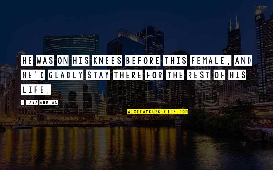 Embrey Management Quotes By Lara Adrian: He was on his knees before this female, Embrey Management Quotes By Lara Adrian: He was on his knees before this female,