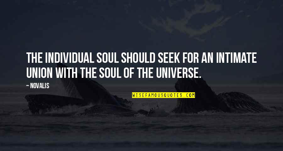 Embriago Quotes By Novalis: The individual soul should seek for an intimate