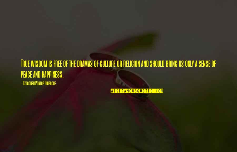 Embrocation Journal Quotes By Dzogchen Ponlop Rinpoche: True wisdom is free of the dramas of Embrocation Journal Quotes By Dzogchen Ponlop Rinpoche: True wisdom is free of the dramas of