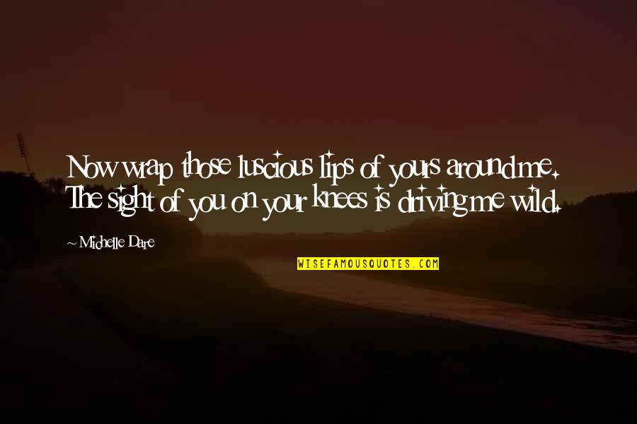Embrollos Significado Quotes By Michelle Dare: Now wrap those luscious lips of yours around