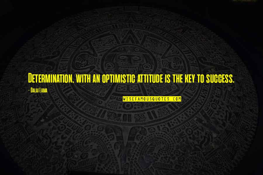Embutidora Quotes By Dalai Lama: Determination, with an optimistic attitude is the key