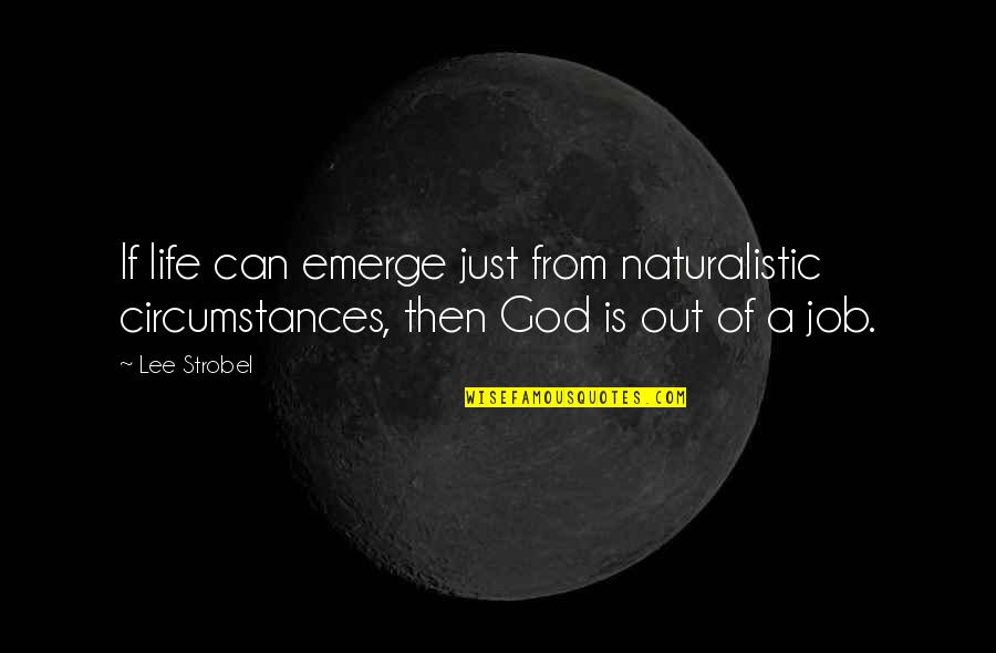 Emerson And Thoreau Self Reliance Quotes By Lee Strobel: If life can emerge just from naturalistic circumstances,