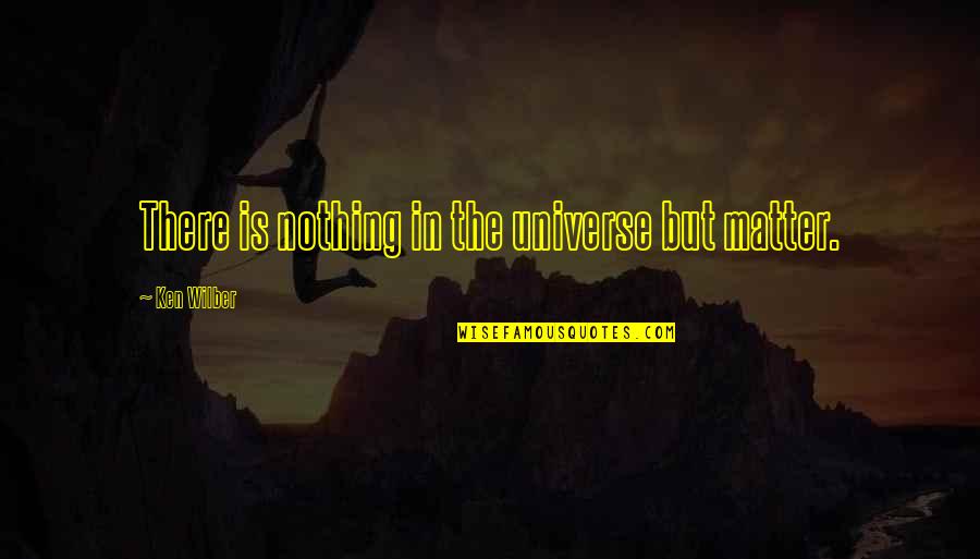 Emeterios Quotes By Ken Wilber: There is nothing in the universe but matter.