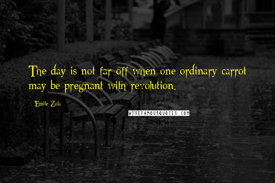 Emile Zola quotes: The day is not far off when one ordinary carrot may be pregnant with revolution.