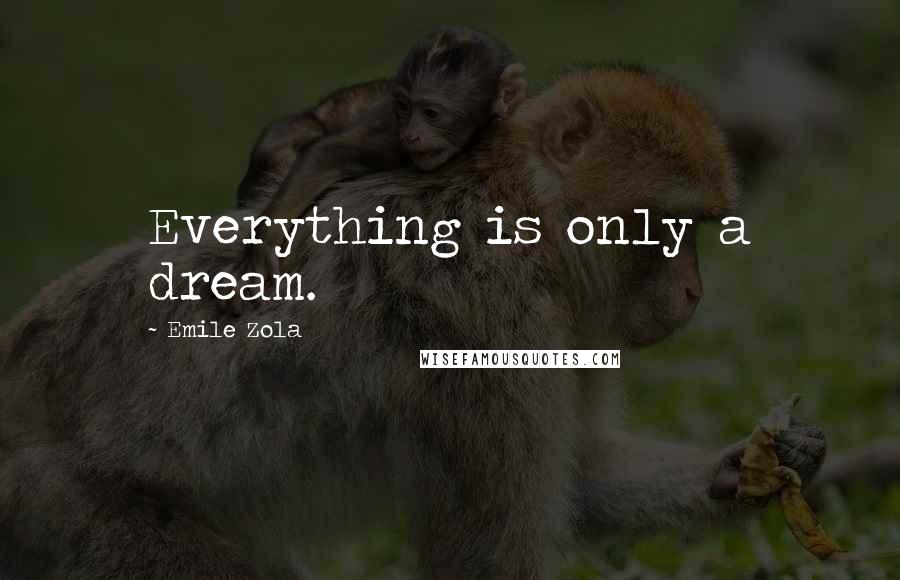 Emile Zola quotes: Everything is only a dream.