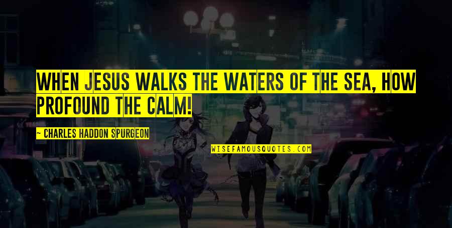 Emilie Schindler Quotes By Charles Haddon Spurgeon: When Jesus walks the waters of the sea,