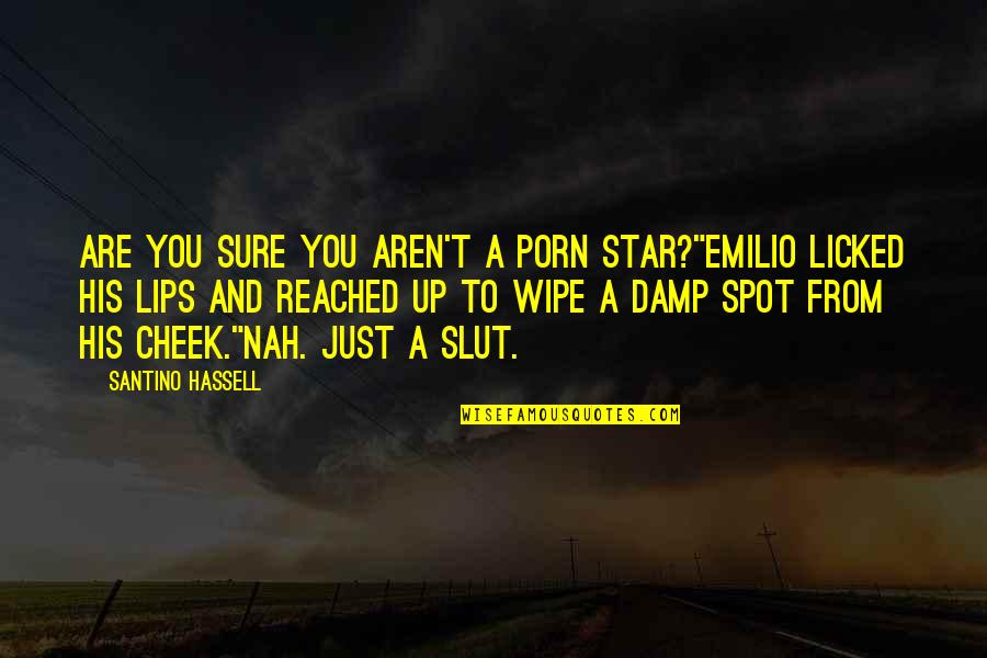 Emilio Quotes By Santino Hassell: Are you sure you aren't a porn star?"Emilio