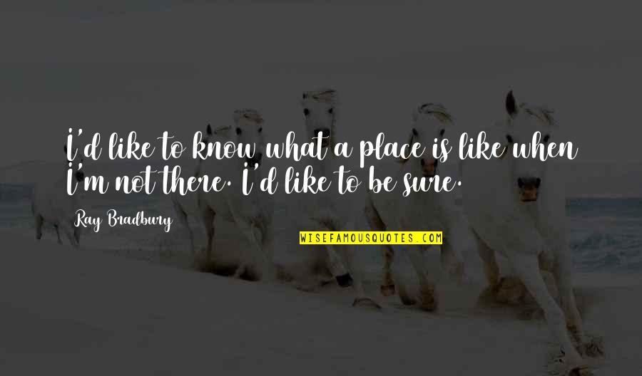 Emilios Iliadis Quotes By Ray Bradbury: I'd like to know what a place is