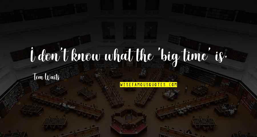 Emirichu Quotes By Tom Waits: I don't know what the 'big time' is. Emirichu Quotes By Tom Waits: I don't know what the 'big time' is.