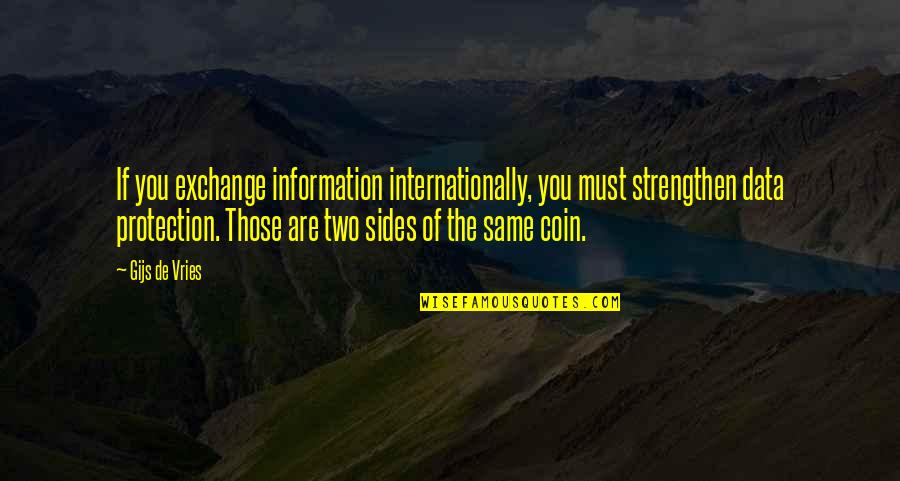 Emma Harte Quotes By Gijs De Vries: If you exchange information internationally, you must strengthen Emma Harte Quotes By Gijs De Vries: If you exchange information internationally, you must strengthen