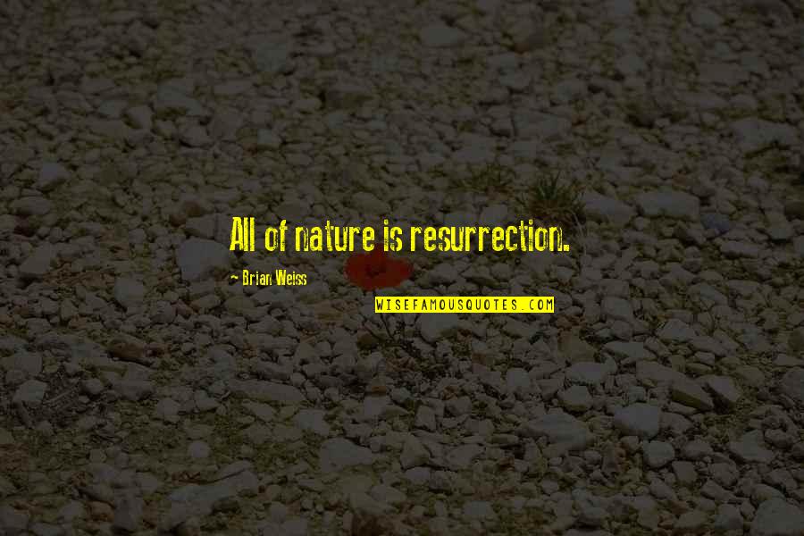 Emo Boy Quotes By Brian Weiss: All of nature is resurrection. Emo Boy Quotes By Brian Weiss: All of nature is resurrection.