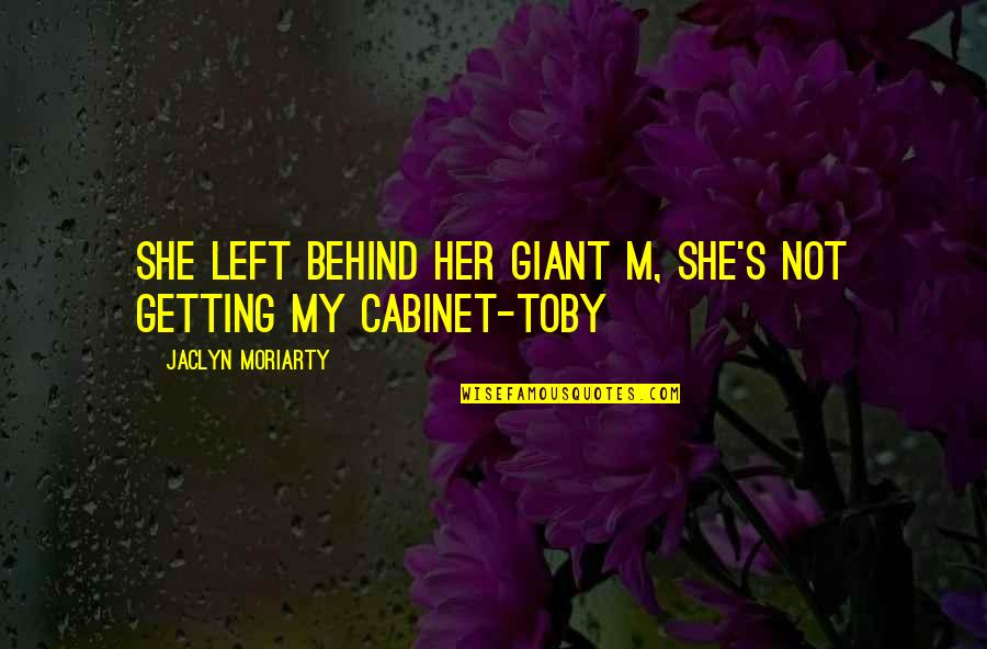 Emo Picture Quotes By Jaclyn Moriarty: She left behind her giant M, she's not Emo Picture Quotes By Jaclyn Moriarty: She left behind her giant M, she's not