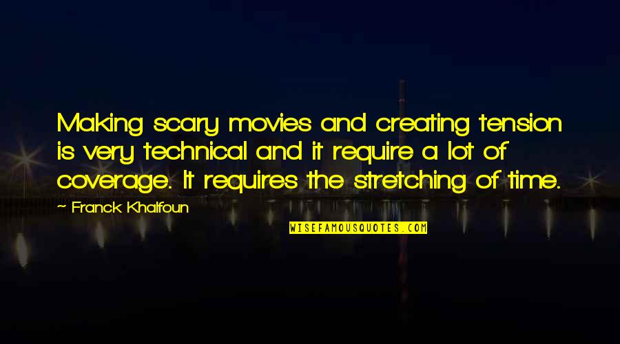 Emocija Wikipedia Quotes By Franck Khalfoun: Making scary movies and creating tension is very