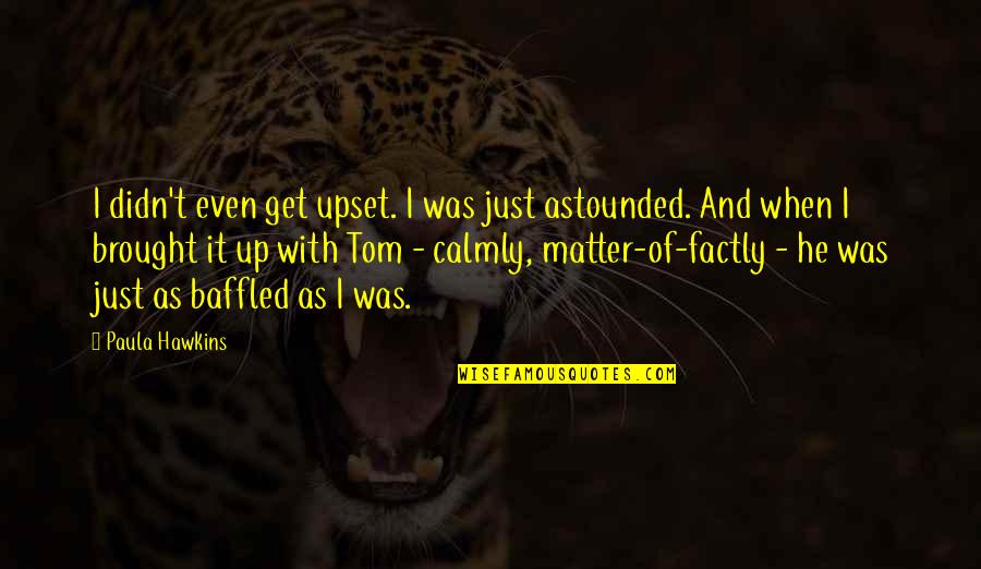 Emolumentos Quotes By Paula Hawkins: I didn't even get upset. I was just Emolumentos Quotes By Paula Hawkins: I didn't even get upset. I was just