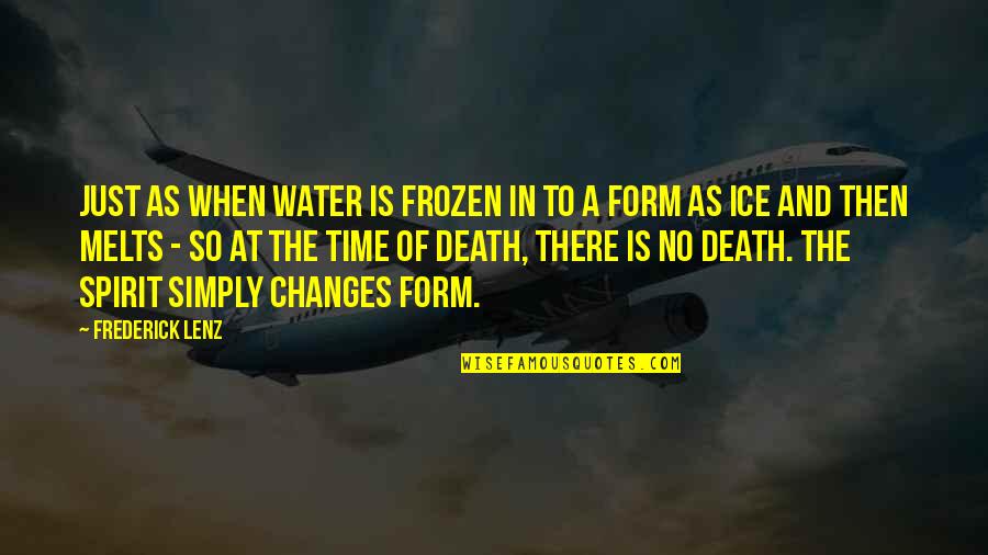 Emoticons Free Quotes By Frederick Lenz: Just as when water is frozen in to