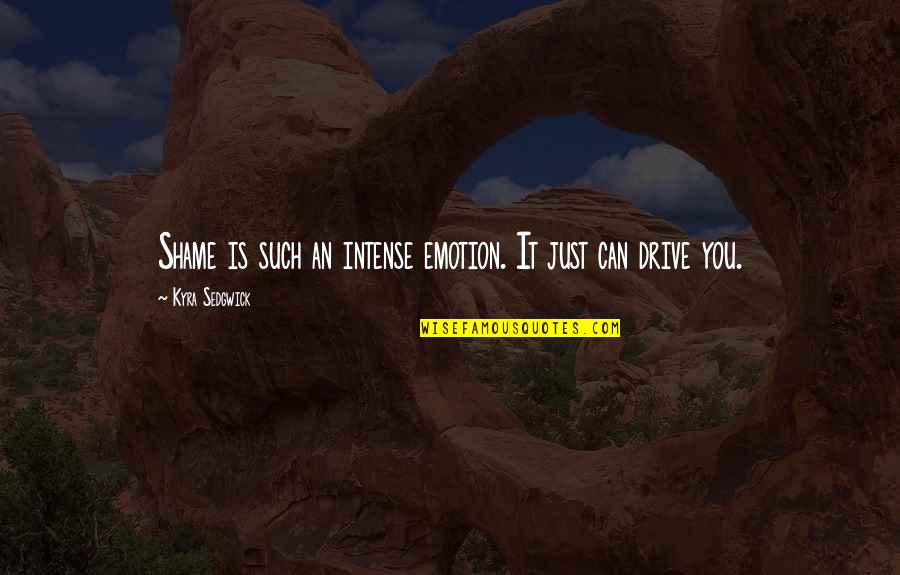 Emotion You Quotes By Kyra Sedgwick: Shame is such an intense emotion. It just