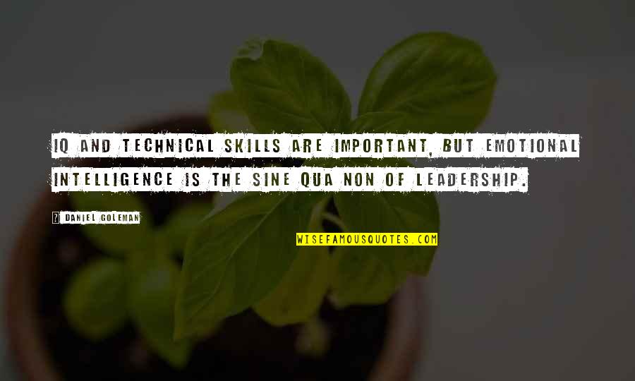 Emotional Intelligence And Leadership Quotes By Daniel Goleman: IQ and technical skills are important, but Emotional