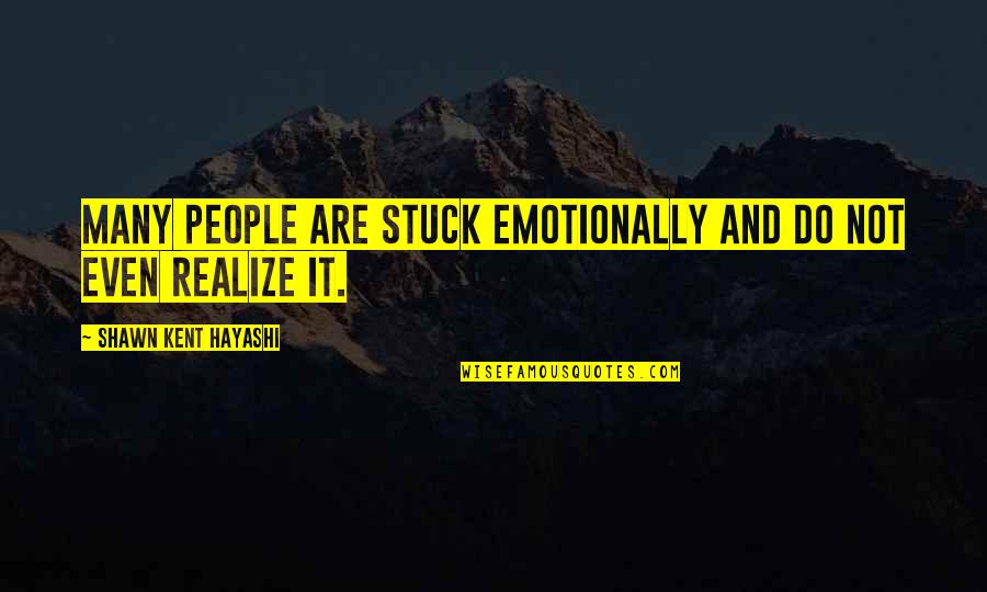 Emotionally Stuck Quotes By Shawn Kent Hayashi: Many people are stuck emotionally and do not
