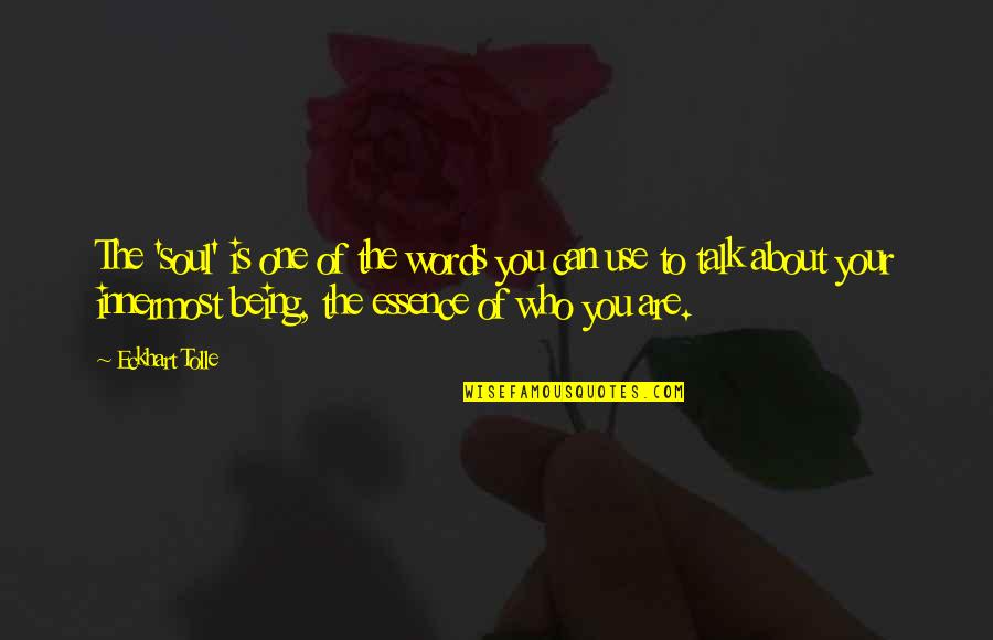 Empapar Sinonimo Quotes By Eckhart Tolle: The 'soul' is one of the words you