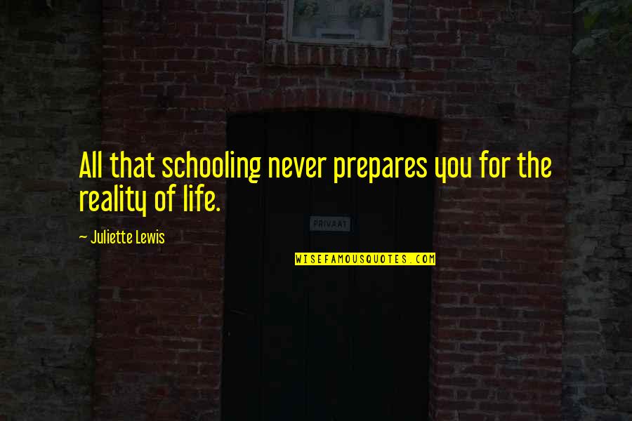 Empathetically Quotes By Juliette Lewis: All that schooling never prepares you for the Empathetically Quotes By Juliette Lewis: All that schooling never prepares you for the