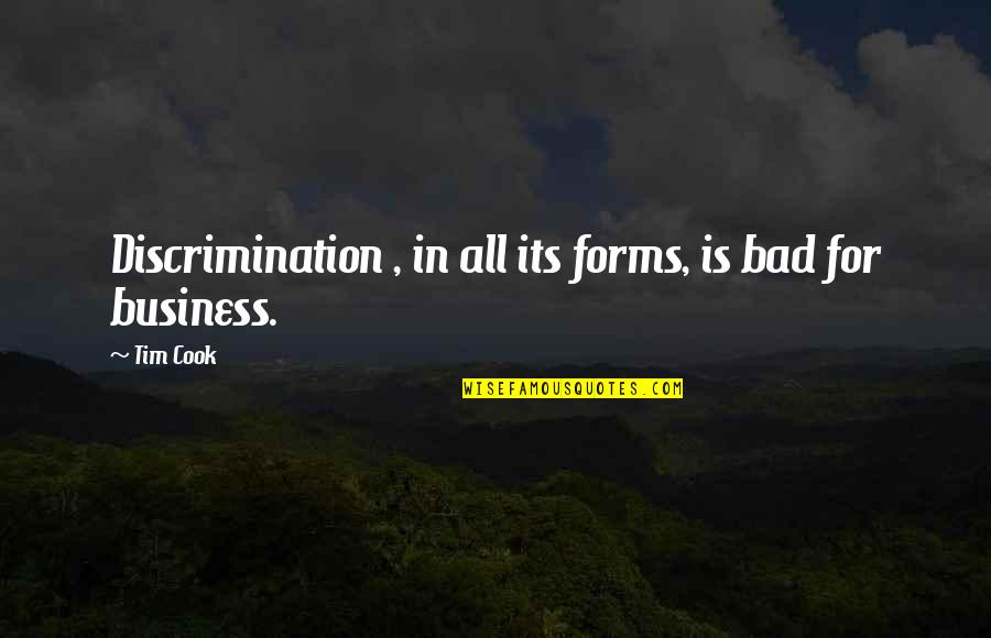 Empatica Reviews Quotes By Tim Cook: Discrimination , in all its forms, is bad