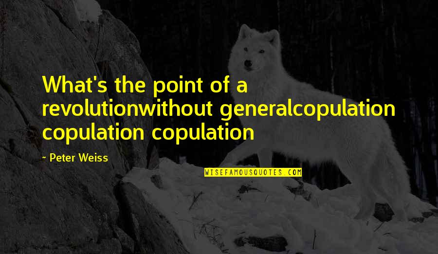 Empfehlung Bag Quotes By Peter Weiss: What's the point of a revolutionwithout generalcopulation copulation