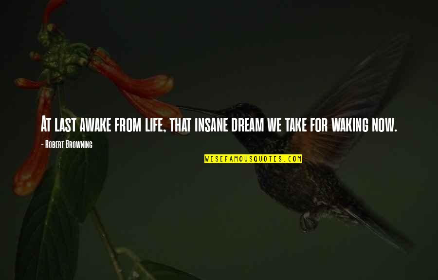Empires Falling Quotes By Robert Browning: At last awake from life, that insane dream Empires Falling Quotes By Robert Browning: At last awake from life, that insane dream