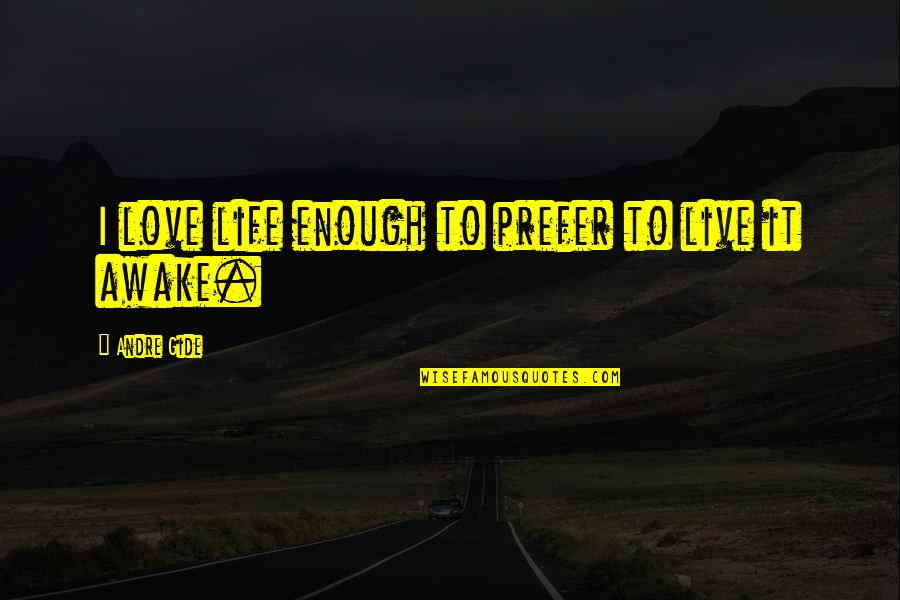 Employee Appreciation Inspirational Quotes By Andre Gide: I love life enough to prefer to live