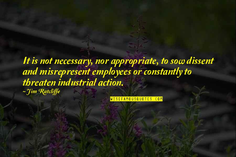 Employees Quotes By Jim Ratcliffe: It is not necessary, nor appropriate, to sow