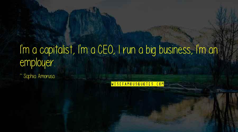 Employer Quotes By Sophia Amoruso: I'm a capitalist, I'm a CEO, I run