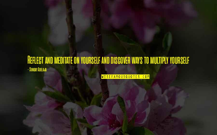 Employment Quotes By Sunday Adelaja: Reflect and meditate on yourself and discover ways