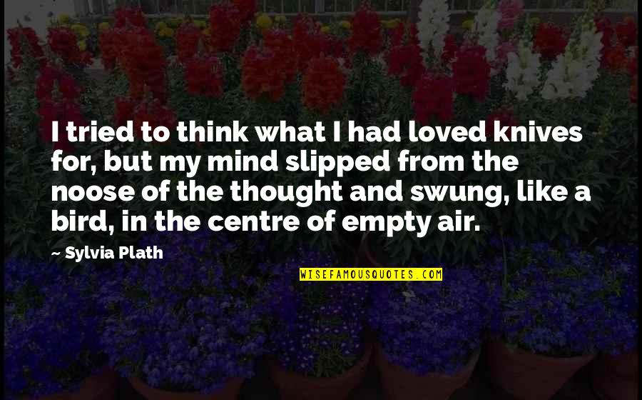 Empty Mind Quotes By Sylvia Plath: I tried to think what I had loved