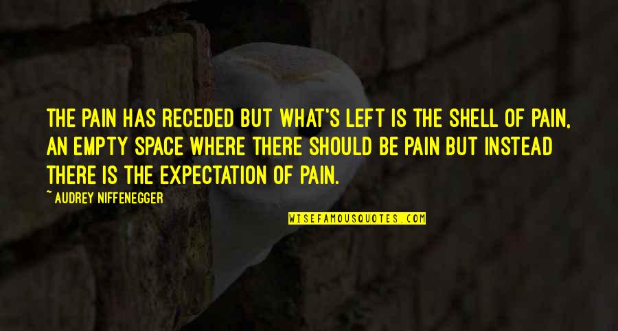 Empty Shell Quotes By Audrey Niffenegger: The pain has receded but what's left is