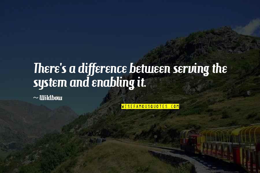 Enabling Quotes By Wildbow: There's a difference between serving the system and
