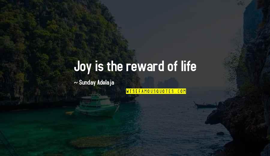 Enameled Cast Quotes By Sunday Adelaja: Joy is the reward of life