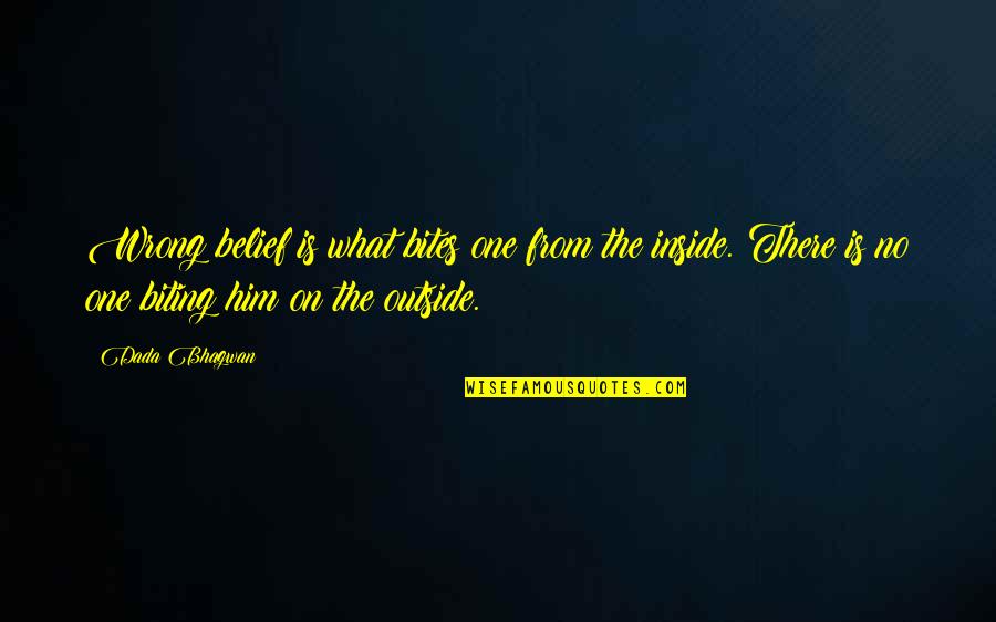 Encampments In Philadelphia Quotes By Dada Bhagwan: Wrong belief is what bites one from the Encampments In Philadelphia Quotes By Dada Bhagwan: Wrong belief is what bites one from the