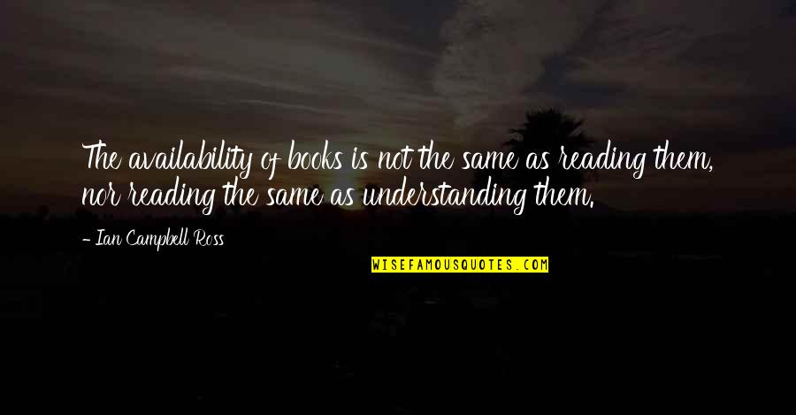Encargos Quotes By Ian Campbell Ross: The availability of books is not the same Encargos Quotes By Ian Campbell Ross: The availability of books is not the same