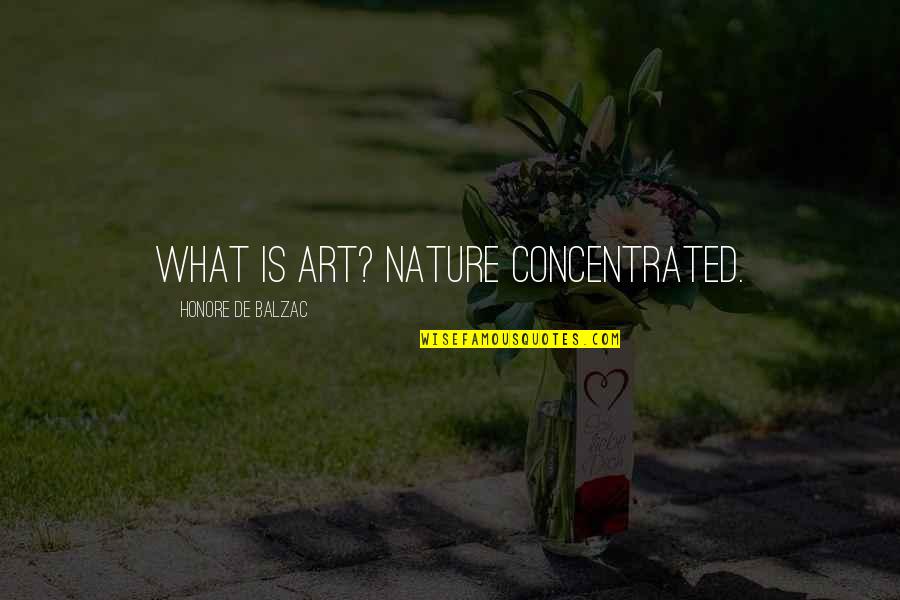 Encarta Stock Quotes By Honore De Balzac: What is art? Nature concentrated.