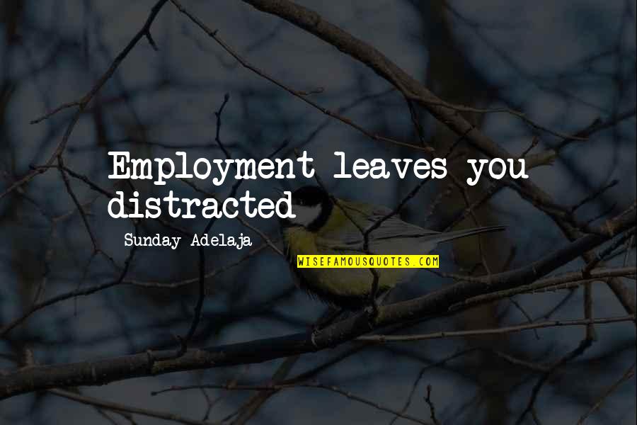 Enchantment Movie Quotes By Sunday Adelaja: Employment leaves you distracted